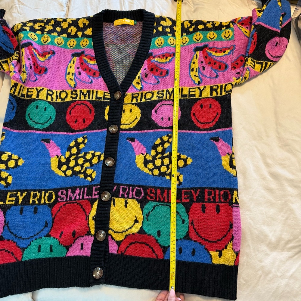 Farm Rio Smiley Graphic Elements Ainika Cardigan, XS - Picture 9 of 9